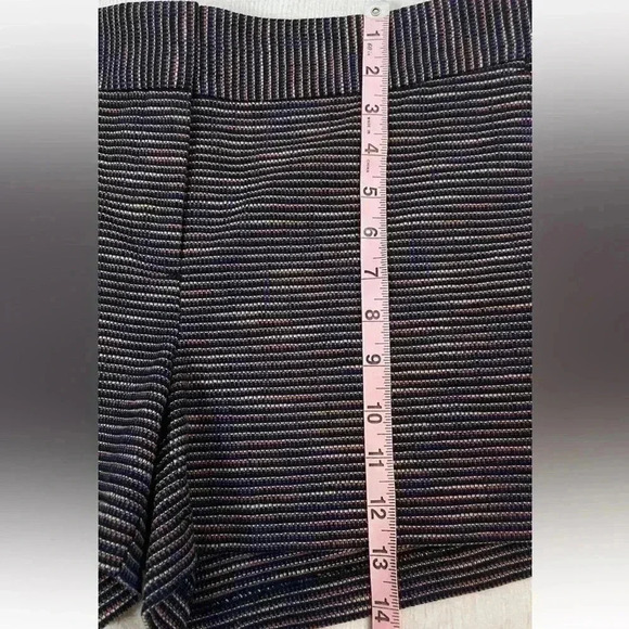 LOFT Riviera Shorts Black Blue Multicolor Tweed Flat Front Women’s Size 6 - Picture 7 of 12